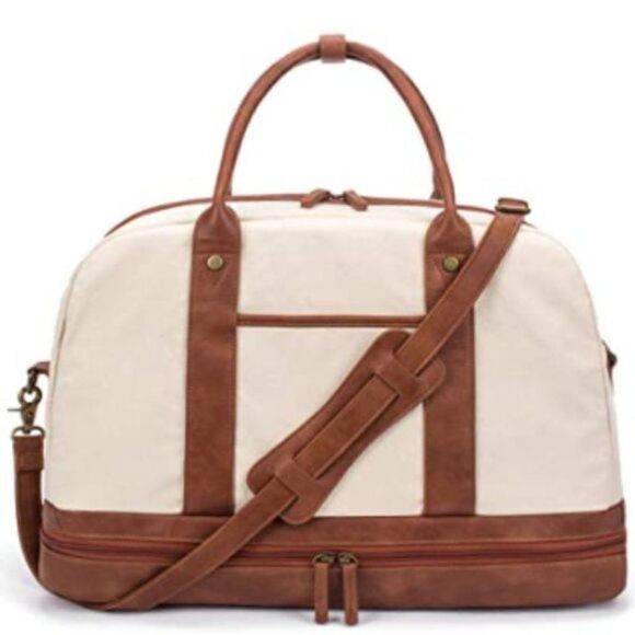 New Weekender Bag for Women Canvas Overnight Bag Large - Picture 2 of 8